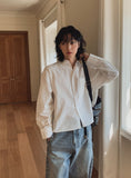 Drawing Stripe Crop Shirt