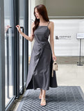 Shua Twist Wrap Bustier Long One Piece
