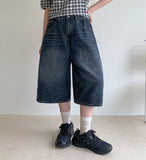 [Unisex] Ilpou Washing Denim Bermuda Pants