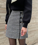 Sherry hound check mini skirt