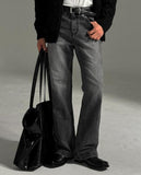 Grayish Stone Black Denim