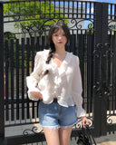 Eileen Ruffle Blouse