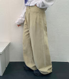 Colton Pintuck Cotton Wide Pants