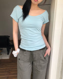 Penlu Daily U-Neck Short Sleeve T-Shirt
