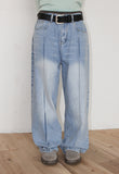 SEAM WASHED WIDE DENIM