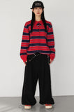 (WOOL) STRIPE PK KNIT