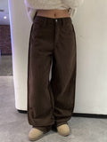 Kazin Corduroy Adjust Snap Brushed Wide Pants