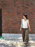 [MADE] Simo Pigment Slits Balloon Banding Cotton Long Wide Pants