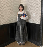 Ninako two-way ribbon check nasi long one-piece