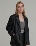 Minimal Two Button Blazer Woman