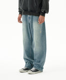 EMB SPLATTER DENIM PANT