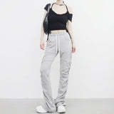 Faroan String Shirring Cropped T-shirt