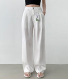Pin Tuck Tencel Cooling Lightweight Wide Cotton Pants