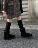 Ter Cowhide Soft Short Ugg Fleece Boots