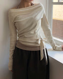 [Fake Layered] DL Halter Layered Long Sleeve T-Shirt