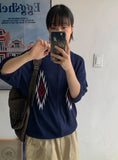 [unisex] Peulryu two-way short sleeve knit zip-up
