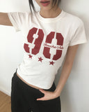 Glee Number Printing Short Sleeve T-Shirt