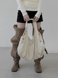Dumpling Eyelet Shirring Shoulder Bag
