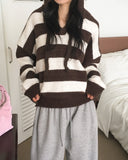 Bette Overfit Stripe Hood Knit