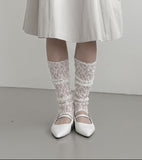 Lace See-through Open-toe Leg Warmers