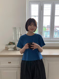[BAONHAUS] Hyeongo Ribbed Crop Short Sleeve Tee