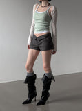 Cier Rose See-through Bolero Cardigan