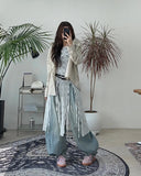 Leos Pintuck Balloon Denim Pants