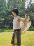 Deuce Cat Washed Bermuda Denim Pants