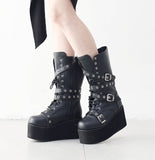 Devil Buckle Ultra Light Platform Boot Walker