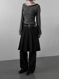 Sherry Layered Boat Neck Tee