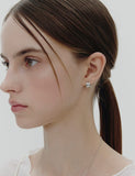 Subni Flow Silver One-Touch Earrings S