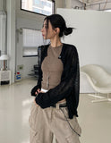 Pub Summer See-Through Knit Cardigan