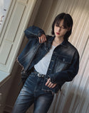 Brion crop cut denim jacket