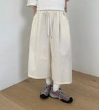 [unisex] Hussy Linen Banding Bermuda Pants