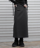 Long slim wool skirt