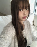 Ritu Button Crewneck Fur Cardigan