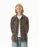 CUT OFF FLANNEL CHECK SHIRT