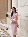 Meli Tweed H-Line Skirt