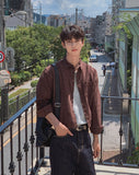 Roozen Check Pocket Long Sleeve Shirt