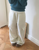 Moles Fluffy Fleece Wide Cargo Pocket Pants