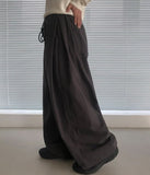 Senni Cotton Pintuck Banding Wide Pants