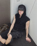 Dates Henley Neck Short Sleeve Hoodie