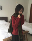 Warmk Vintage Check Winter Muffler