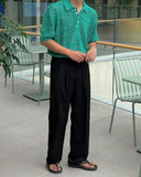 Chettis Two-Tuck Wide Spandex Slacks