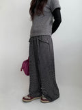 Samuni Stripe Banding Wrap Skirt Pants