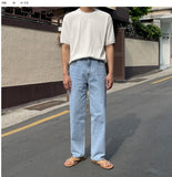 Lantic Semi-Wide Denim Pants