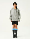 Bear Heart Embroidery Hood Zip-Up