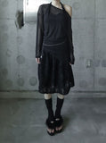 Featherb Flower Midi Skirt