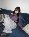 Kyuhin Sleeve Button One-Shoulder Sweatshirt