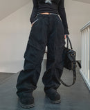 Koiz Pintuck Diagonal Balloon Cargo Pants
